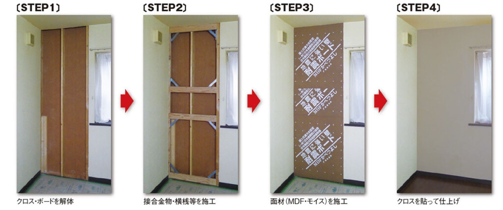 床や天井を壊さない耐震補強工事の方法